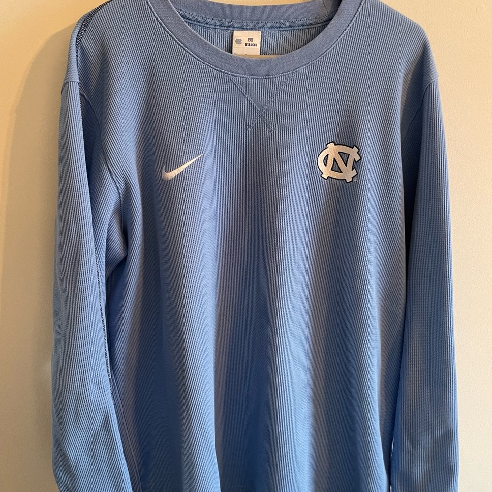 Nike Men’s Carolina Blue Crewneck Sweatshirt with White Logos